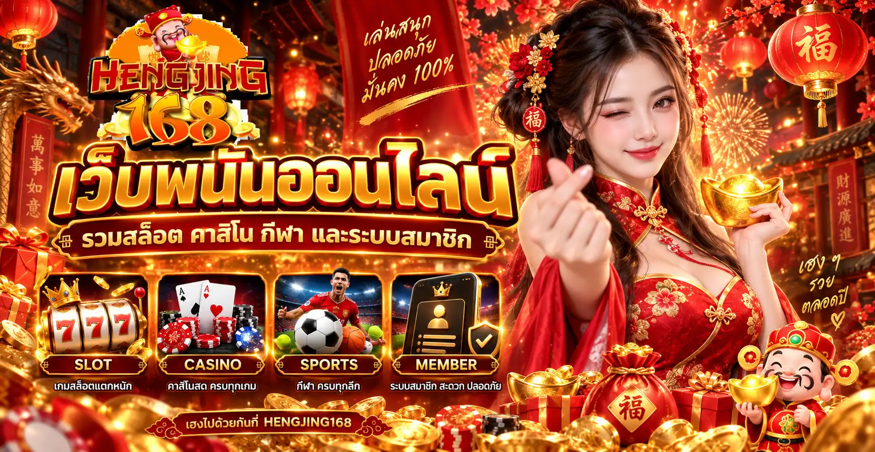 HENGJING168 เว็บพนันออนไลน์ รวมสล็อต คาสิโน กีฬา และระบบสมาชิก