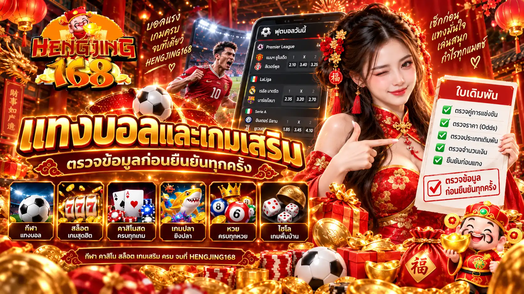 แทงบอลและเกมเสริม ตรวจข้อมูลก่อนยืนยันทุกครั้ง